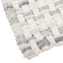 Tapis tressé, 50x75 cm, Gris