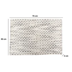 Tapis tressé, 50x75 cm, Gris