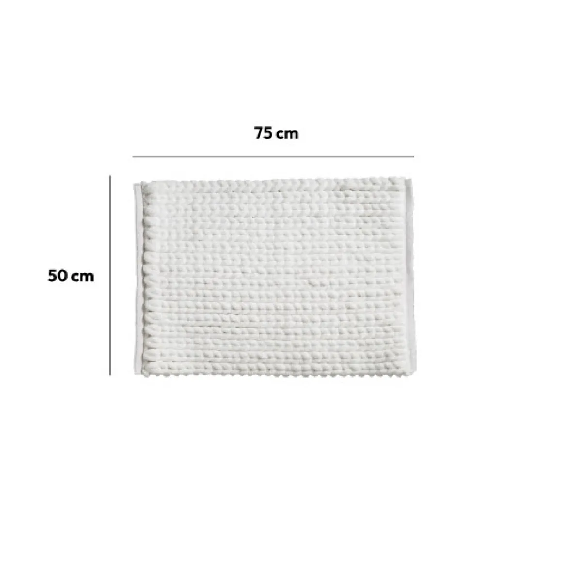 Tapis 50x75 cm, Blanc