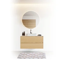 Tapis 50x75 cm, Blanc, Taupe