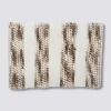 Tapis 50x75 cm, Blanc, Taupe