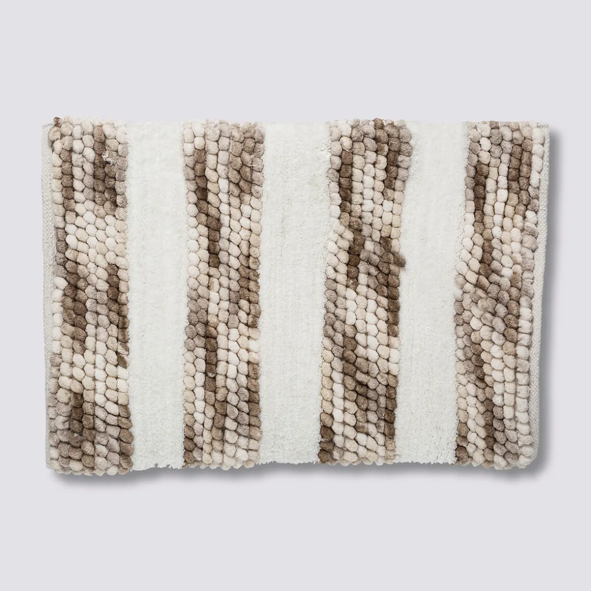 Tapis 50x75 cm, Blanc, Taupe