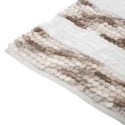 Tapis 50x75 cm, Blanc, Taupe