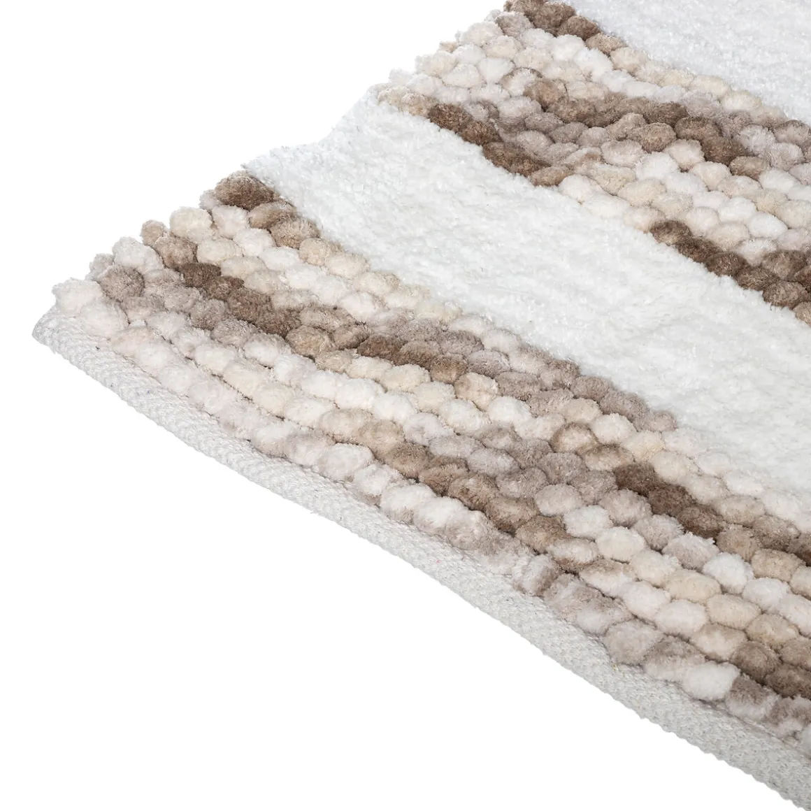 Tapis 50x75 cm, Blanc, Taupe