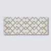 Tapis 120x50 cm, Gris, Blanc
