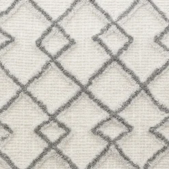 Tapis 120x50 cm, Gris, Blanc