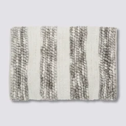 Tapis 50x75 cm, Gris, Blanc