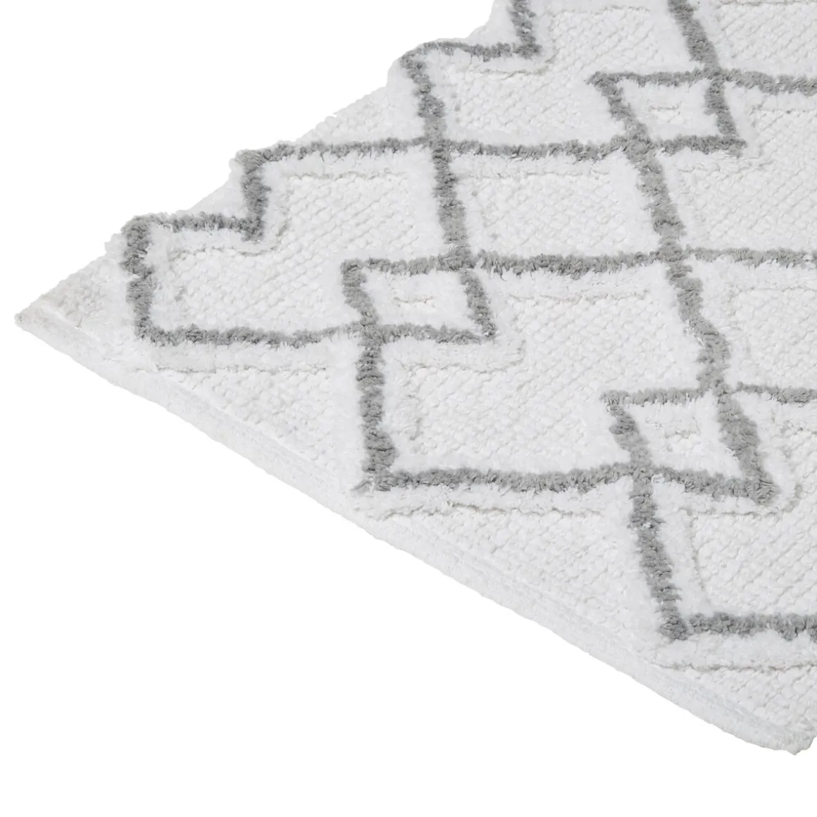 Tapis 50x75 cm, Gris et blanc
