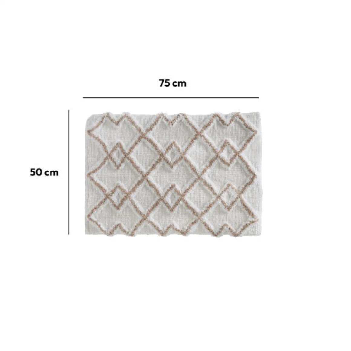 Tapis 50x75 cm, Gris et blanc