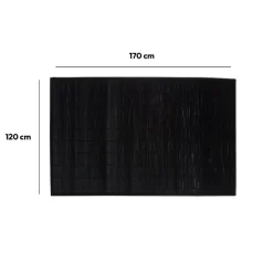 Tapis 120x70cm Bambou latté Noir