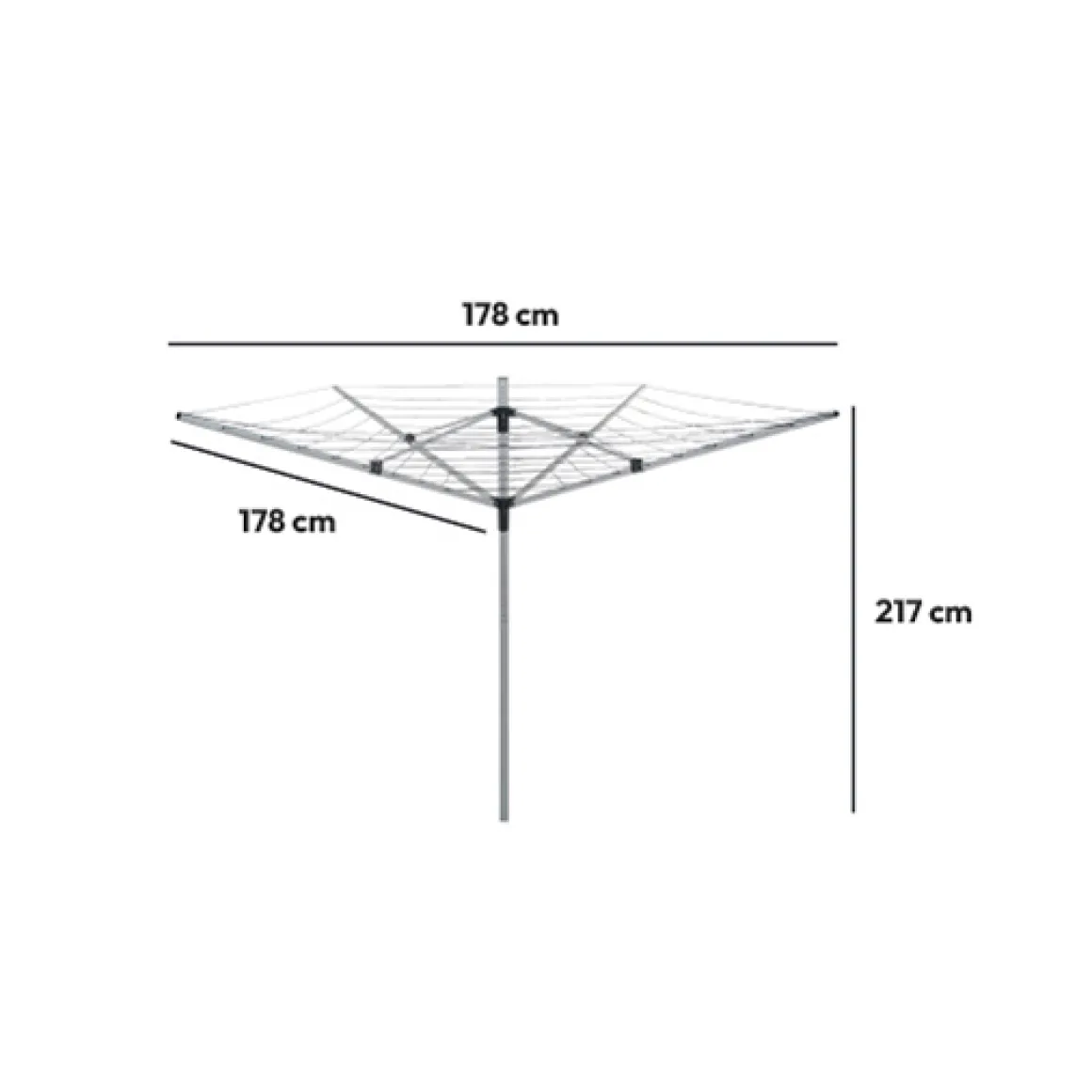 Étendoir à linge extérieur 40m, Aluminium