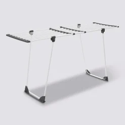 Étendoir à linge pliant tubes extensibles 17m