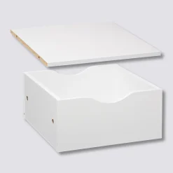 Tiroir et étagère 31cm, Blanc