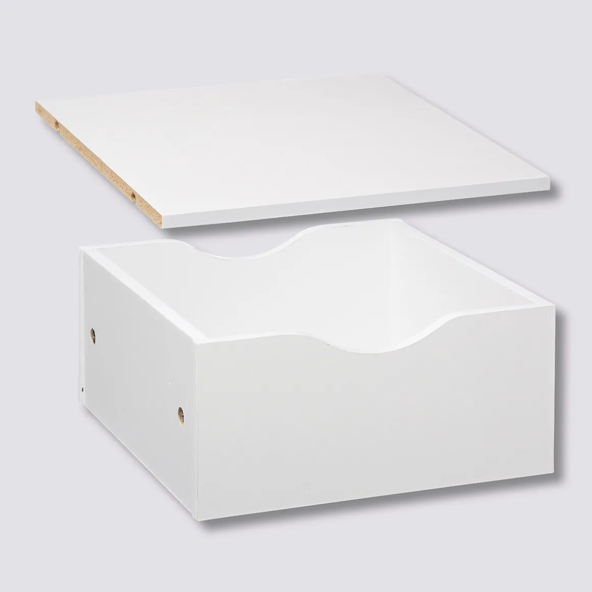 Tiroir et étagère 31cm, Blanc