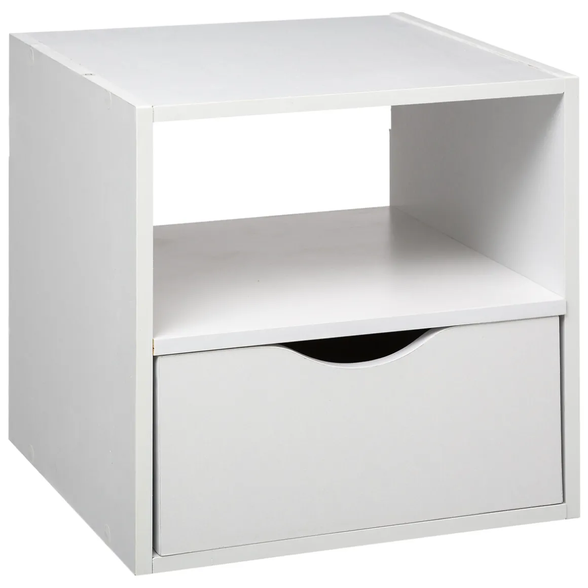 Tiroir et étagère 31cm, Blanc