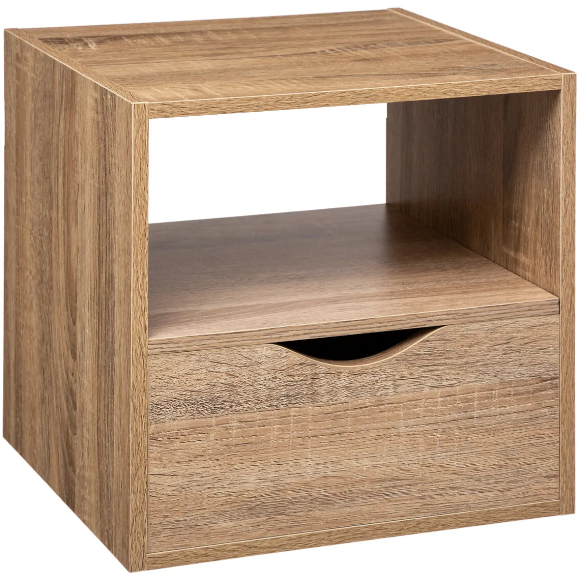 Tiroir et étagère 31cm, Effet chêne naturel