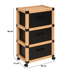 Tour de rangement, 3 niveaux, Beige