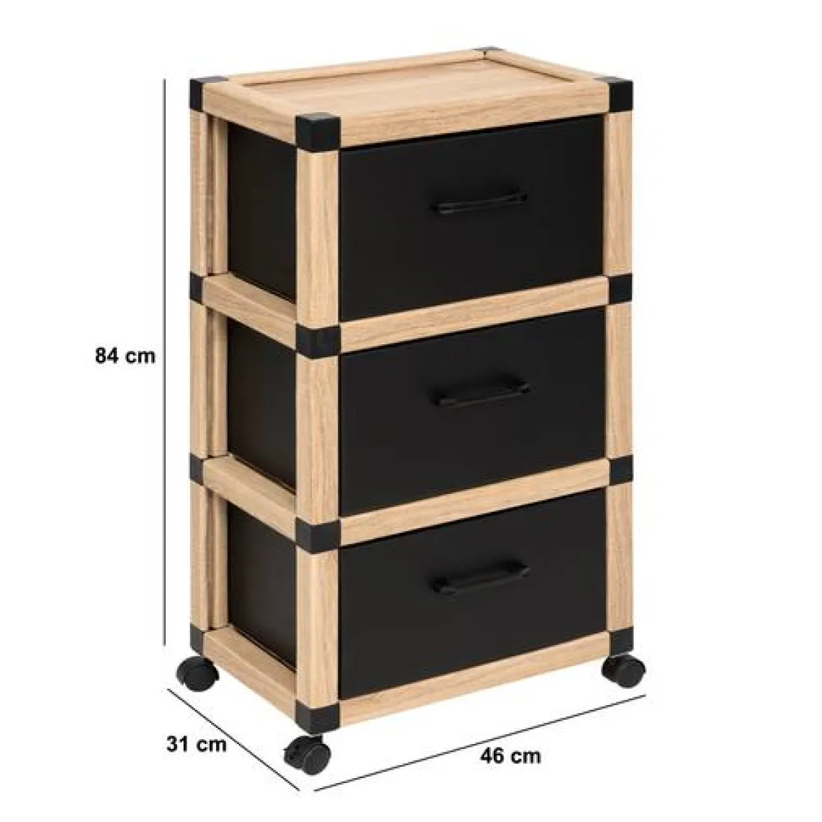 Tour de rangement, 3 niveaux, Beige