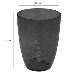 Verre à eau martelé, Gris charbon