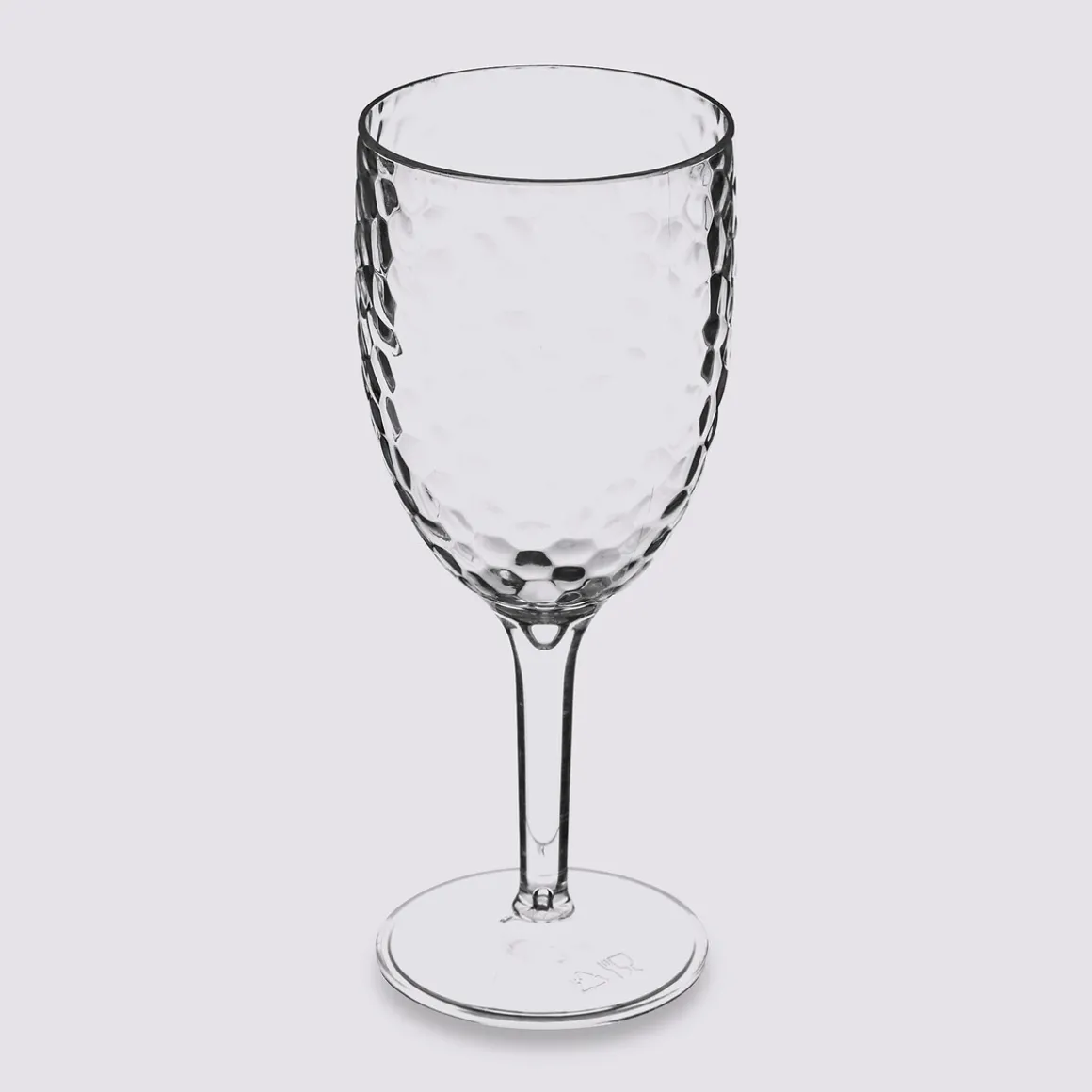 Verre à vin martelé, Transparent