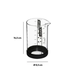 Verre doseur 0,6L - Noir, rouge