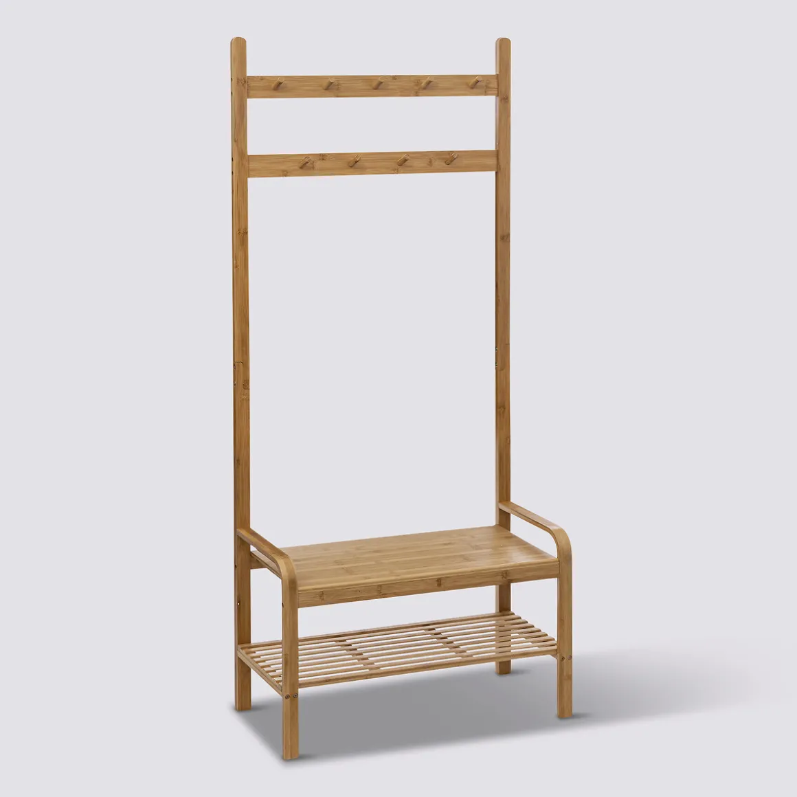 Vestiaire penderie 2 niveaux, Bambou