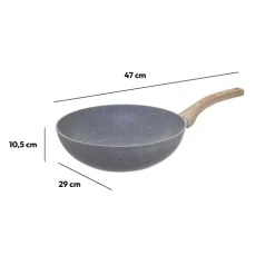 Wok aluminium forgé, 28 cm