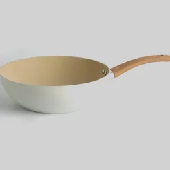 Wok aluminium forgé beige, 28cm